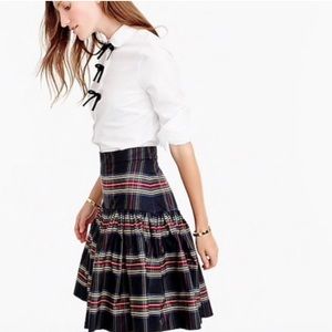 JCrew Taffeta Skirt Tartan Plaid Size 0